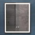Зеркало с подсветкой в ванную 60х70 см Geometry Step с датчиком присутствия и подогревом холодный нейтральный белый свет 5000К