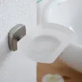 Мыльница для ванной настенная из матового стекла Istad WESS цвет Никель