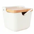 Солонка Nouvelle Home Naturel, с ложкой, фарфор, бамбук, 500 мл