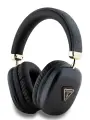 Guess наушники беспроводные накладные Bluetooth Headphones PU 4G Triangle Metal Logo Black