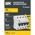 ARMAT Выключатель автоматический четырехполюсный C 6А M06N , IEK AR-M06N-4-C006 (1 шт.)