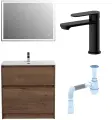 Комплект: Мебель для ванной BelBagno Kraft + Смеситель для раковины Haiba HB10590-7, черный + Сифон АниПласт 533342 + SNPHB10590-7 + C2015xrv