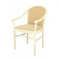 Стул-кресло деревянный анна, с подлокотниками, массив бука, итальянский каркас, бежевый