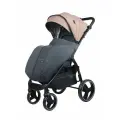 Коляска прогулочная детская Jovola SELENA 2026 с большими колесами, всесезонная, складная, темнo-бежевый-серый