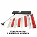 Шпатель-правило строительный набор из нержавеющей стали 20/40/60/80/100 с двойным лезвием