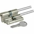 Цилиндровый механизм со штоком Kale kilit (Кале килит) 164 SX/91 (55+10+26) mm никель 5 ключей