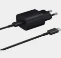 Сетевое зарядное устройство Samsung EP-TA800, 25 Вт, с кабелем USB-C, 1.2 м, черный