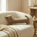Декоративная подушка такса 70*30 см из мебельного букле барашек