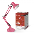 Светильник настольный под лампу на основании + струбцина СНО 15Р 60Вт E27 230В розовый IN HOME