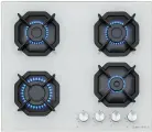 Газовая варочная панель MAUNFELD EGHG.64.2CW/G, 4 конфорки, закаленное стекло, белый