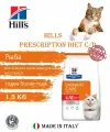 Hills Prescription Diet c/d диетический сухой корм для кошек при стрессе с океанической рыбой - 1,5 кг