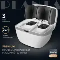 Массажер для ног с подогревом 2 в 1 PLANTA MF-16, складной массажер и пуф