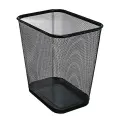 Корзина для бумаг Calligrata, 14 л, сетка, металлическая, прямоугольная, чёрный