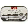 Печень трески натуральная, iCan, 115 г, Исландия, 2 штуки