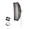 Комплект стрипбокс с сотами 30х120 см и адаптером Bowens Fotokvant SB-30120BW-G софтбокс