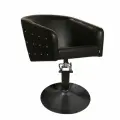Парикмахерское кресло Гламрок, цвет - черный, основание - диск