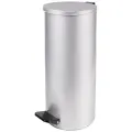 Ведро-контейнер Титан для мусора с педалью усиленное, 50 л, кольцо под мешок, серое, сталь