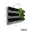 Фитомодуль BOXSAND 21 (100х65 см) вместимость 21 растение, цвет серый
