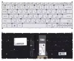 Клавиатура (keyboard) для ноутбука Acer Swift 3 SF313-51, SF313-52, серебристая с подсветкой