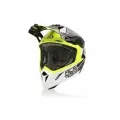 Мотошлем кроссовый взрослый Acerbis STEEL CARBON White/Yellow, XS