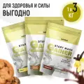 Спортивное питание aTech Nutrition Гейнер Start Mass 3 упаковки *1 кг Шоколад+Ваниль+Печенье