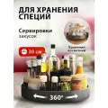 Поднос металлический, подставка для специй, вращающийся круглый для кухни есосо