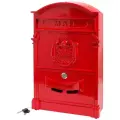 Почтовый ящик уличный для частного дома с замком, красный