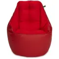 Кресло-мешок Пуффбери «Босс», размер большой, Эко-кожа и велюр Красный