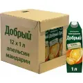 Сок Добрый Апельсин-Мандарин, 1л х 12шт