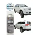 Краска MITSUBISHI MONTERO SPORT 2, код KWE, WHITE PEARL, автомобильная эмаль FixPaint Spray, 2 аэрозольных баллончика по 520 мл, 1-й и 2-й слой
