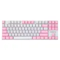Механическая клавиатура VOROTEX K87S, Hot Swap Red Switch, проводная, 80% TKL, белый/розовый