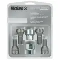 Болты-секретки McGard 37204SL M12x1.5, длина стержня резьбовой части L22.1mm, общаяя длина 46,1mm ключ S17mm, конус, 4 болта 2 ключа, вращающееся кольцо, хром
