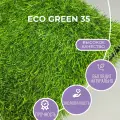 Искусственный газон Eco Green 35мм. ворс 1x2м (2кв. м), цвет зелёный