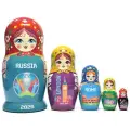 Официальная Матрешка Города Участники UEFA евро 2020. / 15см, 5 мест бирюзовая