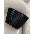 Сумка шоппер на плечо средняя замшевая А5