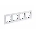 Рамка четырехпостовая (белый), Schneider Electric AtlasDesign Nature Стекло (комплект 4шт)