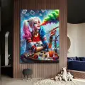Картины про джокера, картины Харли Квинн и Джокер, 30х40 см.