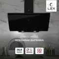 Вытяжка для кухни Lex FURIA 900 BLACK наклонная, 850м3/м, 3 скорости, сенсорное управление, таймер отключения, черный