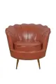 Кресло ракушка Mak-interior, Pearl brown, интерьерное кресло для отдыха дома на металлических ножках