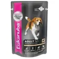 Влажный корм для собак Eukanuba Adult 1+ years, для здоровья кожи и шерсти, c ягненком, 26 шт. х 100 г (кусочки в соусе)