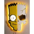 Настенный светильник ручной работы Барт Симпсон размер 35*22 см