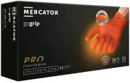 Перчатки особо прочные нитриловые размер L, Меркатор/Mercator GoGrip, защитные оранжевые, 25 пар