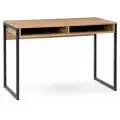Письменный стол Woodville Леон Лофт Дуб вотан/Черный матовый