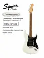 Электрогитара Fender Squier Sonic, черный пикгард, полярный белый.