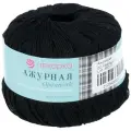 Пряжа Пехорская ПТ Ажурная 100% мерсеризованный хлопок 10 шт. х50г 280м №002 чёрный