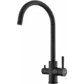 Смеситель д/кухни, Granite Black, с подключением к фильтру R-излив, арт. GR 04 B