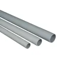 Труба жесткая НПВХ 63х3000 (порезана пополам) гладкая, серая (3 шт.)