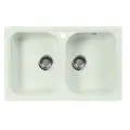 Кухонная мойка AquaGranitEx салатовая M-15 две чаши/303