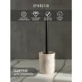 Щётка для унитаза с подставкой DeNASTIA Ronda 10x10x37см, полирезин, песочный