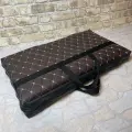 Сумка-чехол для нард, чёрно-коричневый, с ручками, размер 650х350х90 мм, экокожа премиум класса (чехол для нард)